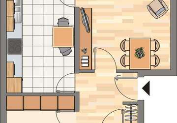 Wohnung Dortmund Schüren - 2 Zimmer, 62 m&sup2;, 568&euro; | Angebot:27286318