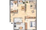 Etagenwohnung Dortmund Scharnhorst - 3 Zimmer, 88 m&sup2;, 708&euro; | Angebot:24680076