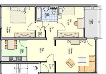 Wohnung Hamm Dasbeck - 3 Zimmer, 76 m&sup2;, 600&euro; | Angebot:23428085